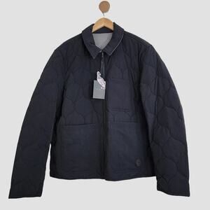 Ted Baker Men's SCHUSS Reversible Quilted Zip Jacket NWT Black Navy Size 7 3XL